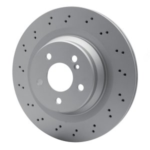 Mercedes-Benz CLS63 AMG Brake Rotor (1) - Rear - R1 Concepts - GEOSPEC Coated Rotor - Drilled - `03-`11
